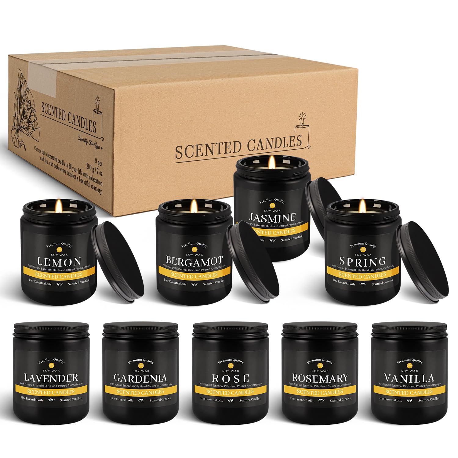 YOROXRG 9Pack rose candle enhances romantic dining ambiance.