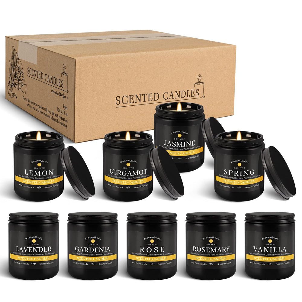 YOROXRG 9Pack rose candle enhances romantic dining ambiance.
