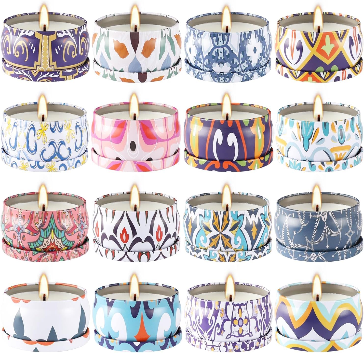YOROXRG scented soy wax travel tin candle set for cozy gifting and home fragrance.