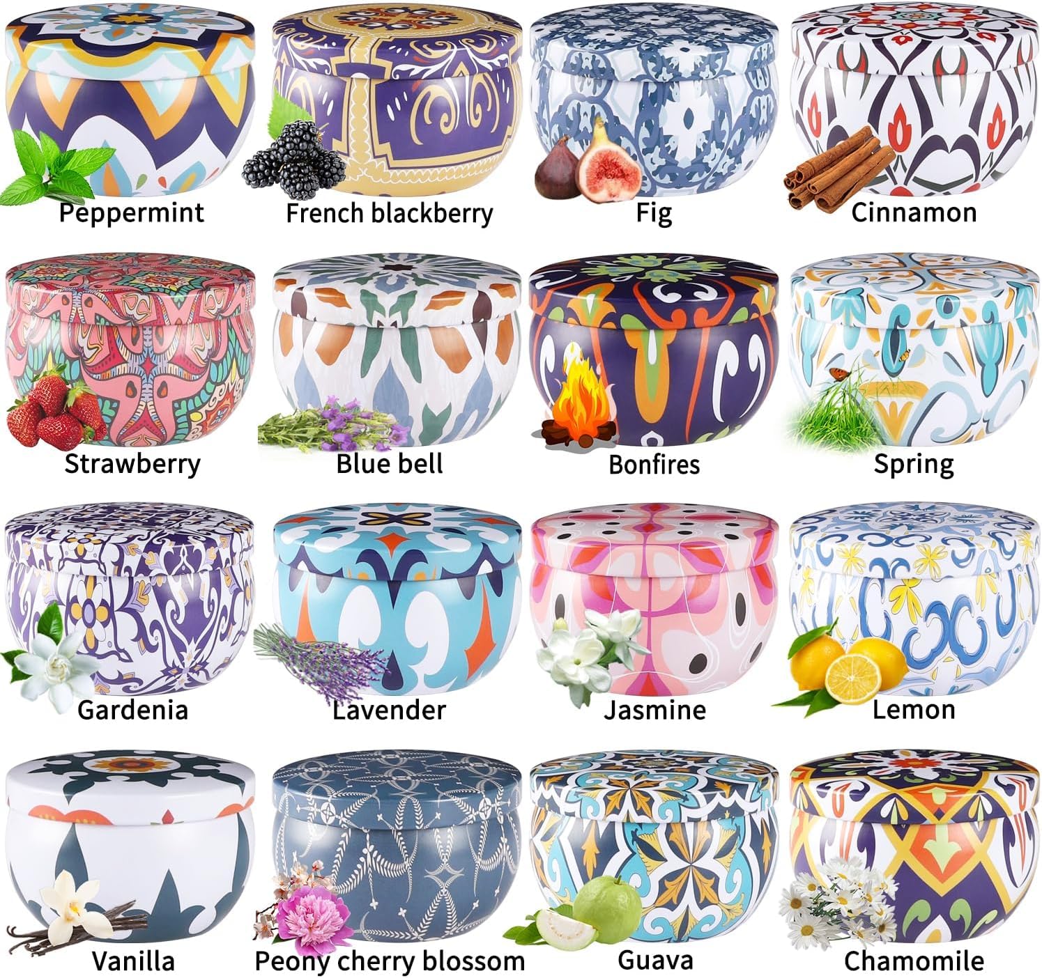 YOROXRG travel tin candle packaging highlights compact, portable design.