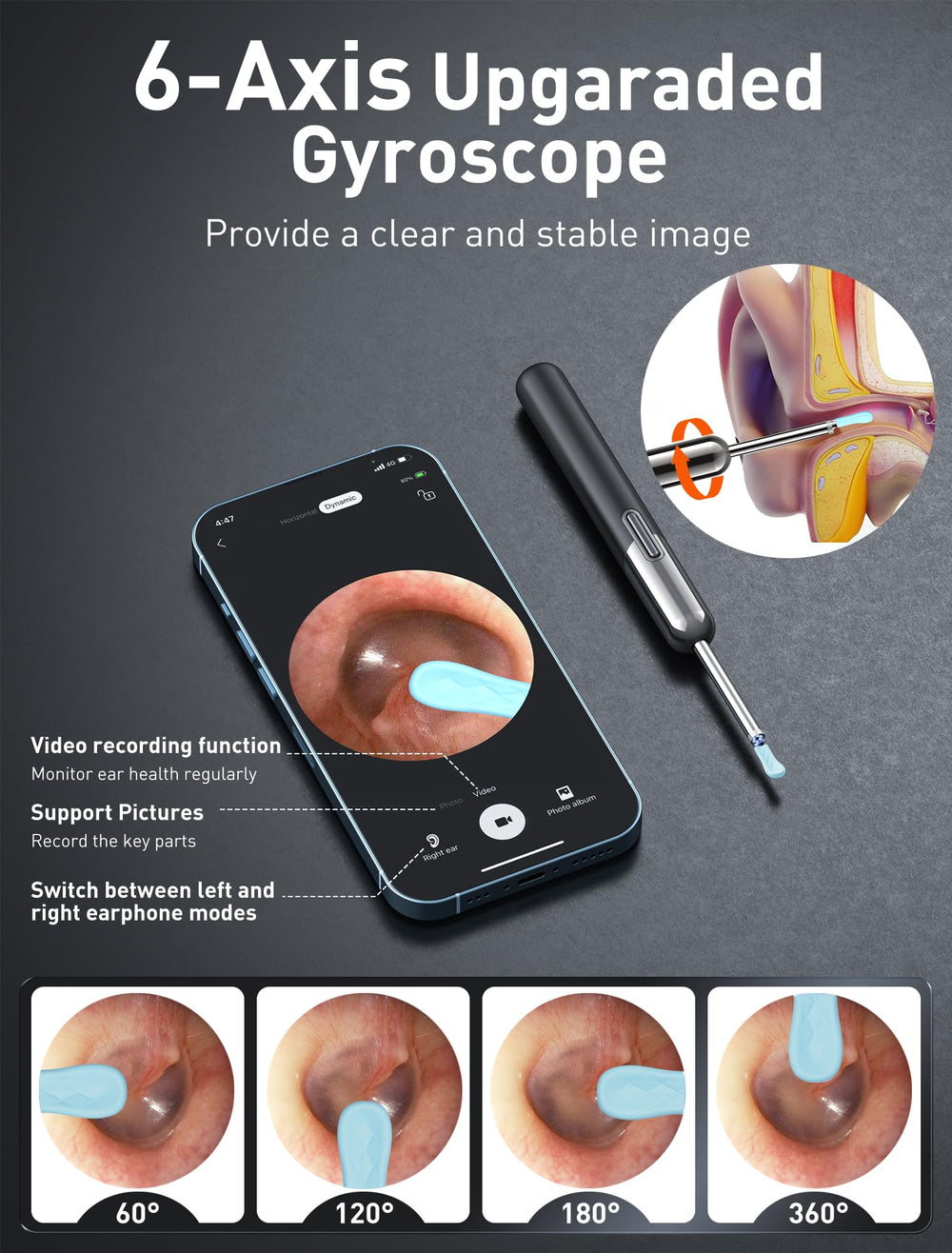 Yorsfun ear camera app connection supports iOS and Android