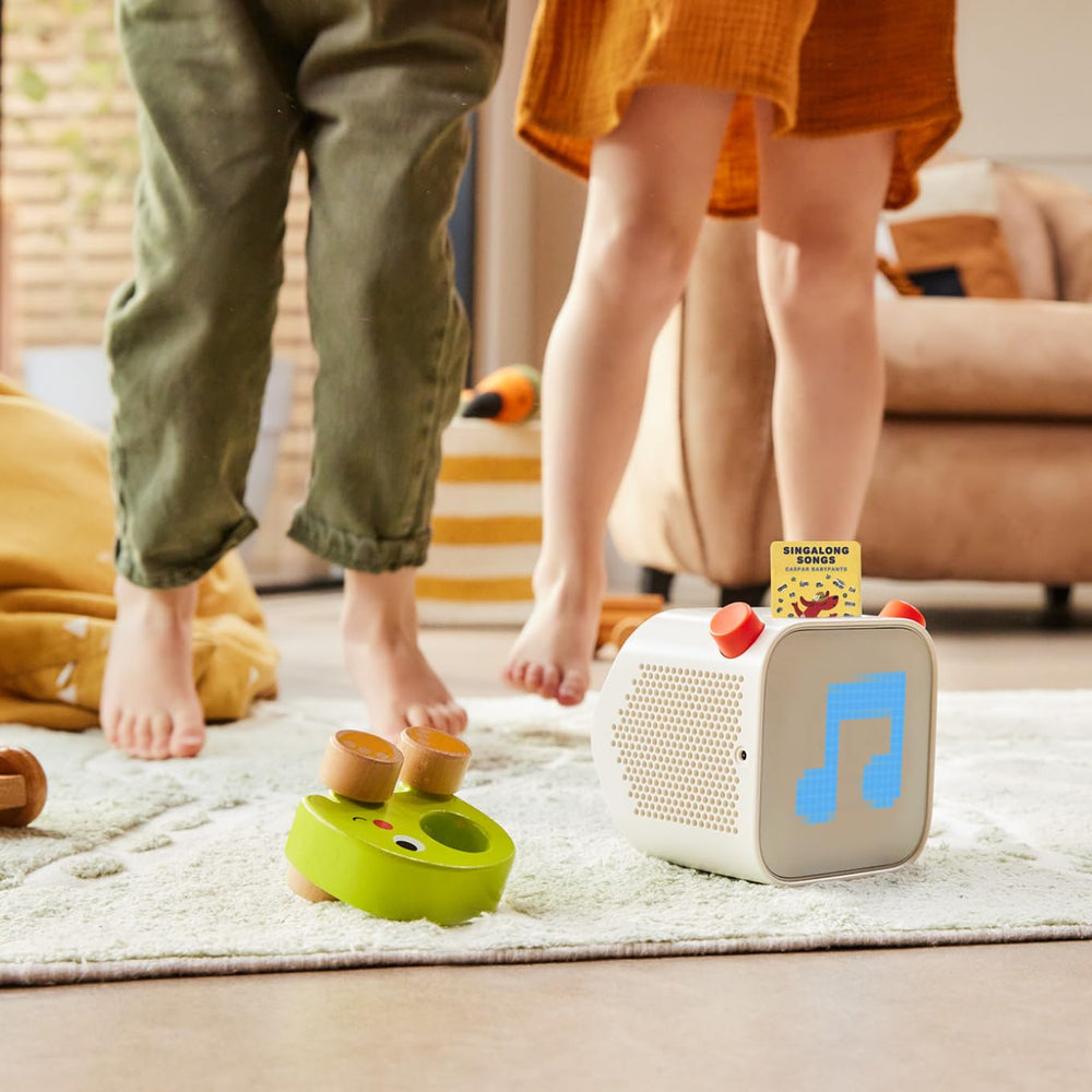 App control for volume and track selection on Yoto, parental-friendly