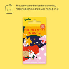 Yoto card in box highlights easy setup and ready-to-use bedtime content