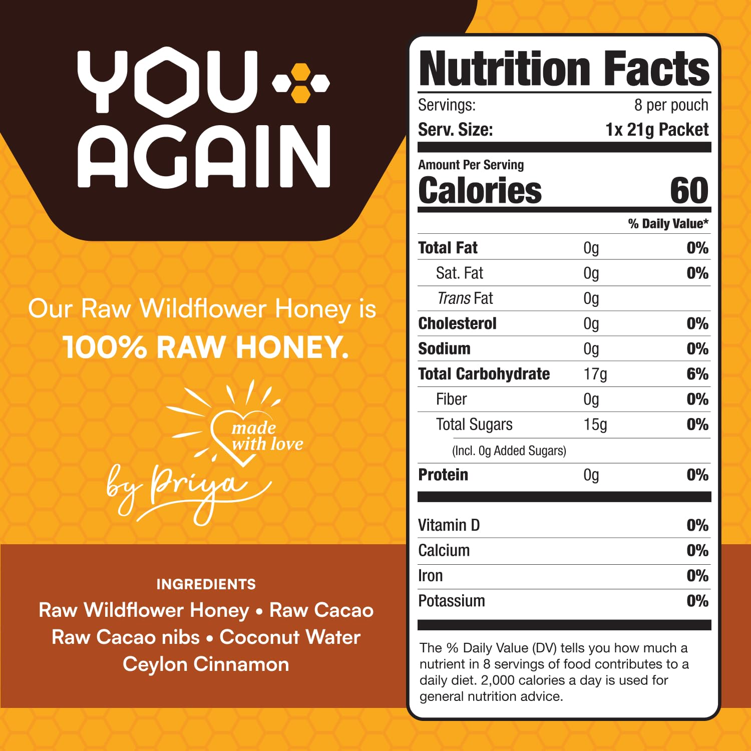 You Again Super Honey Wild Ginger packet ready for on-the-go endurance fueling.
