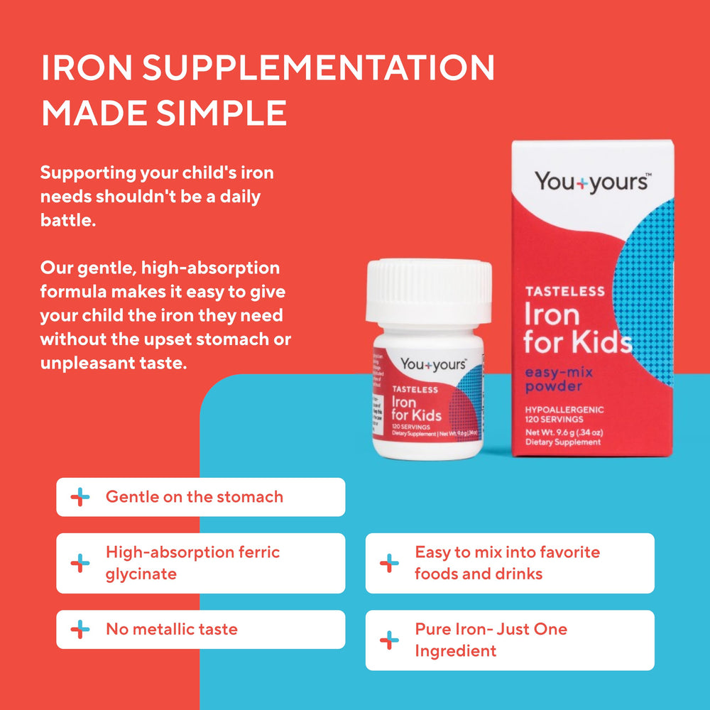 You+yours tasteless iron powder close-up texture blends without altering flavor