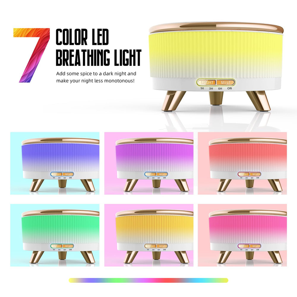 YOUENKITY diffuser seven-color LED lights create mood-enhancing ambiance