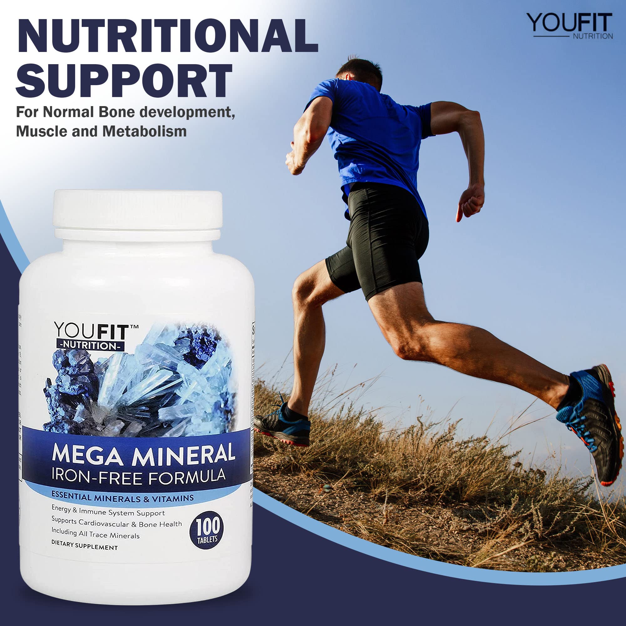 YouFit Mega Minerals packaging box displayed on shelf