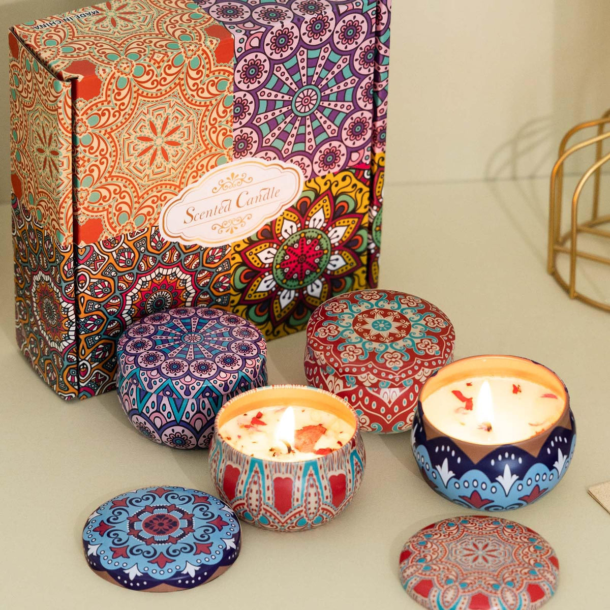 YouLain rose jar candle for floral aroma and cozy ambience