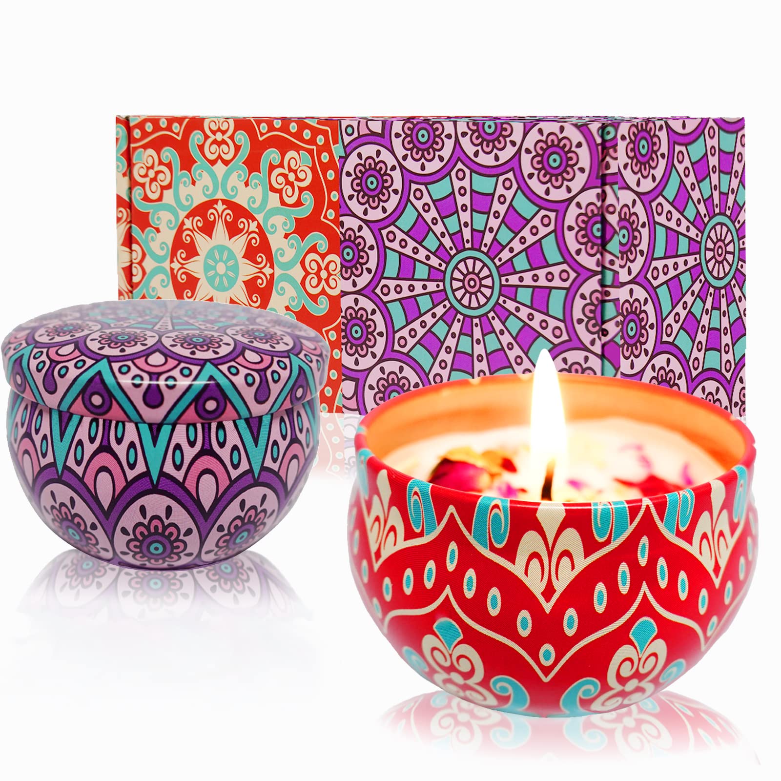 YouLain Scented Candles Gift Set Box enhances home ambience.