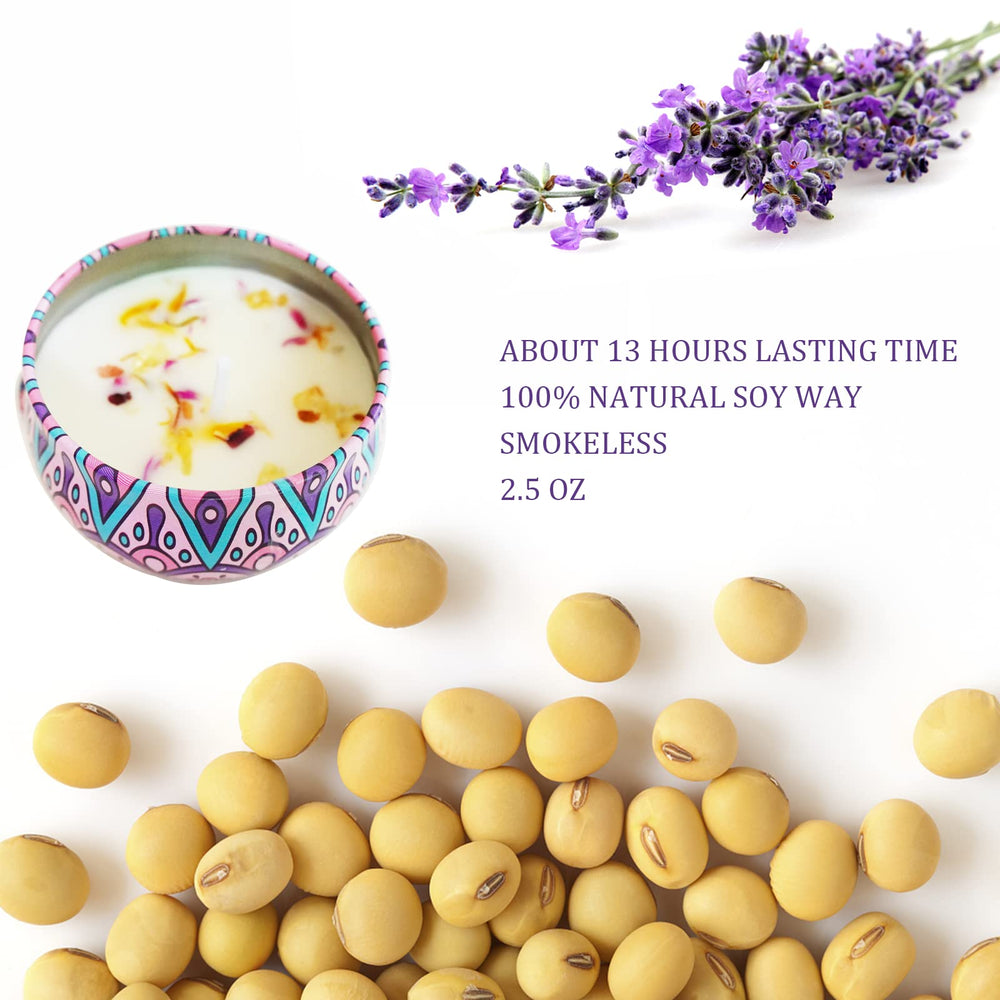 YouLain Lavender Tin Candle promotes restful evenings and spa vibes.