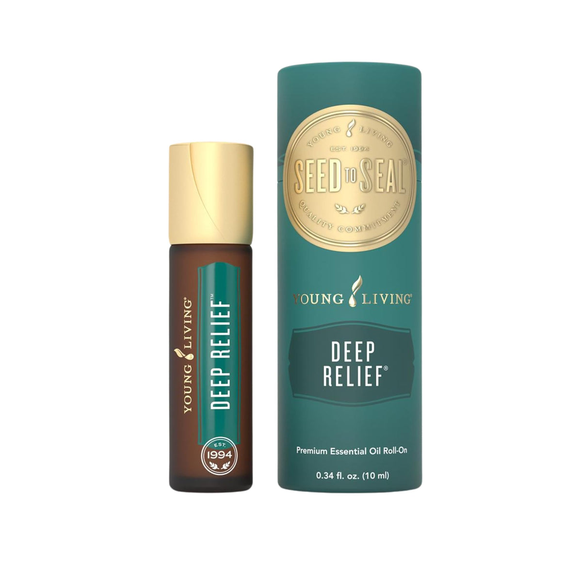 Young Living Deep Relief Roll-On on back-of-neck provides cooling comfort after activity