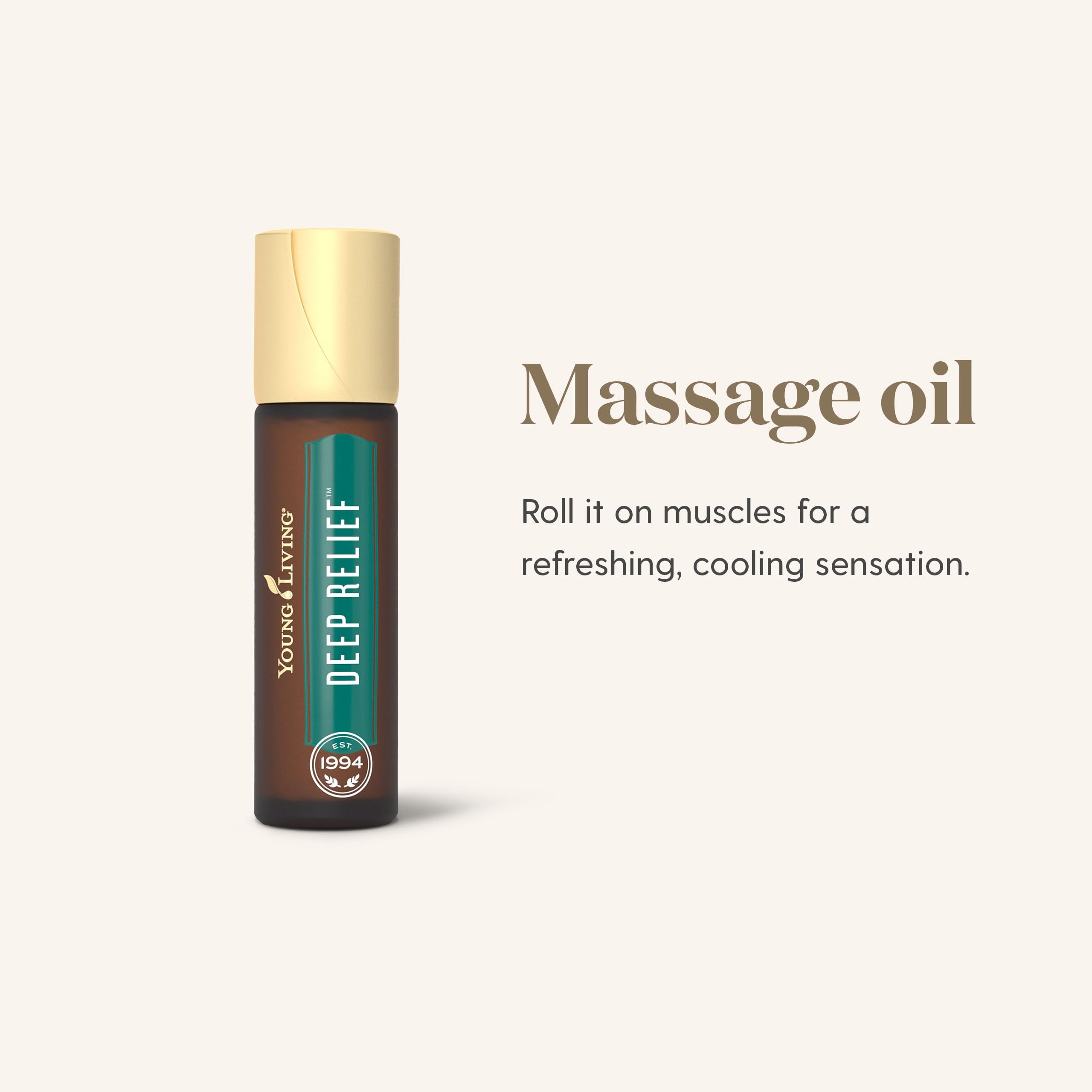Young Living Deep Relief Roll-On travel-friendly packaging ready for workouts or travel