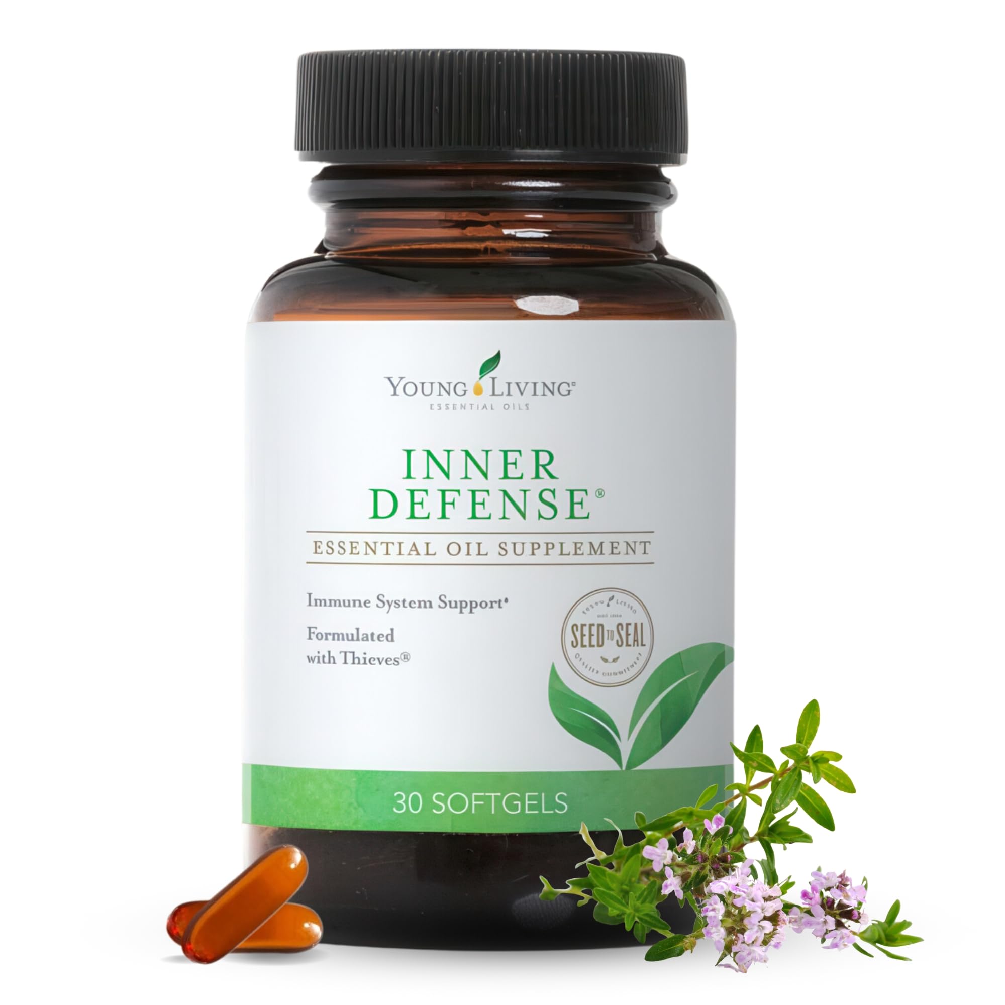 Young Living Inner Defense softgels bottle front for daily immune support