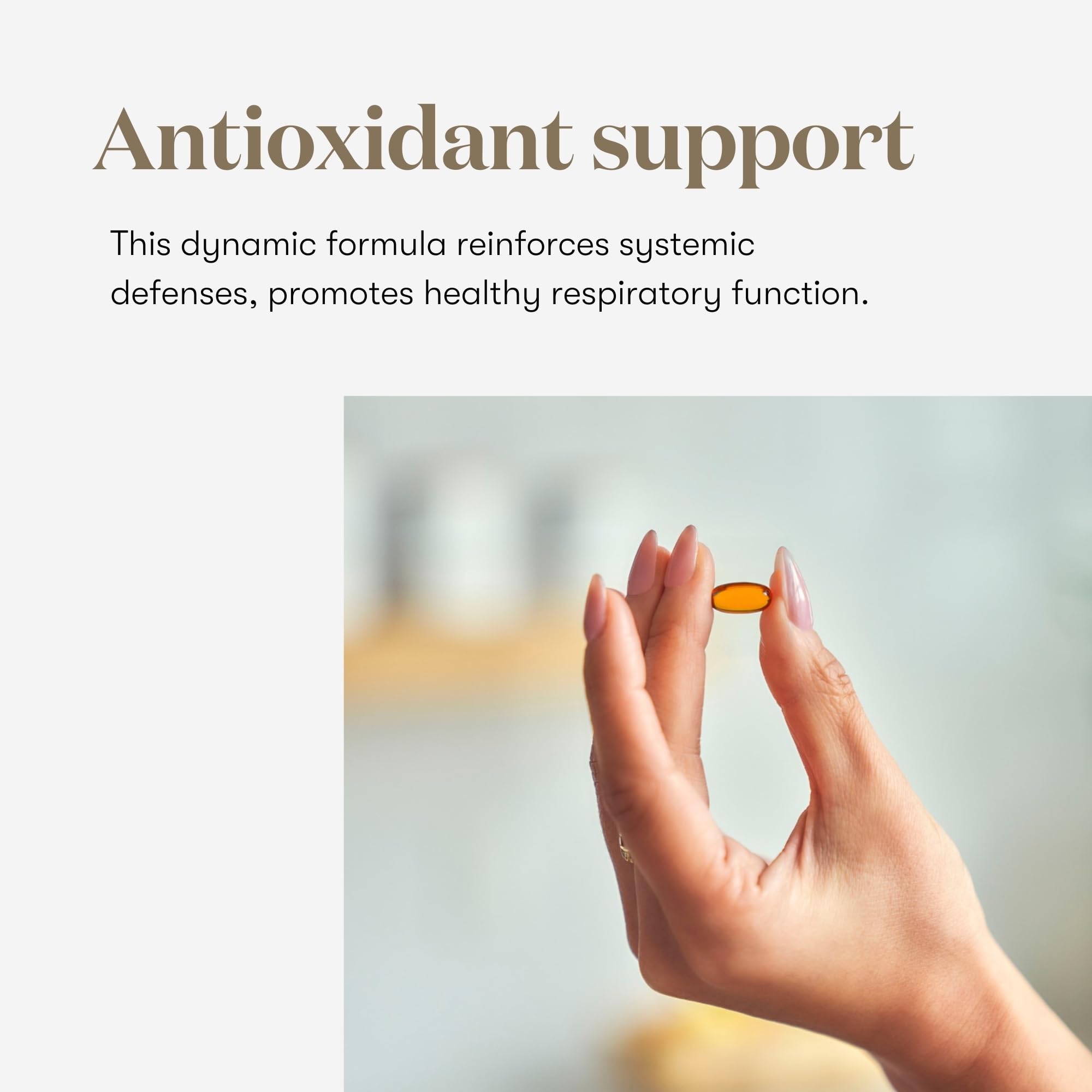 Young Living Inner Defense softgels on counter for everyday wellness routine