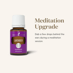 Lavender oil vapors in a warm bath, by Young Living.