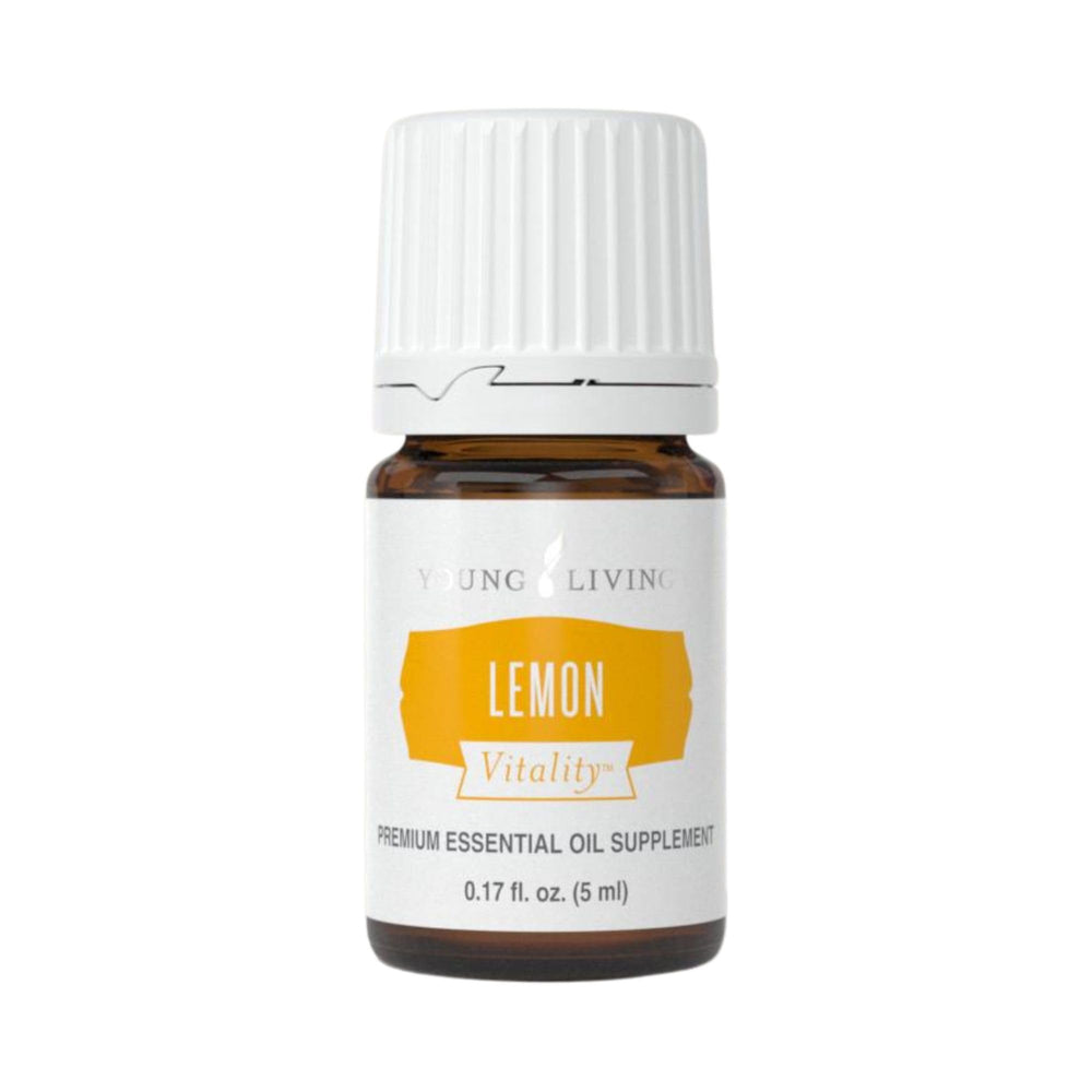 Young Living Lemon Vitality bottle showing pure citrus flavor for cooking
