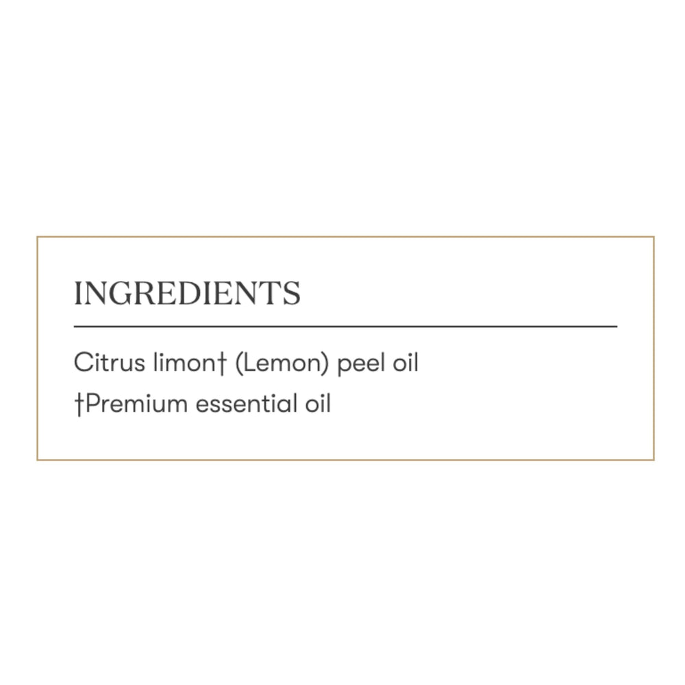 Garnish with lemon twist and Lemon Vitality oil finishing touch