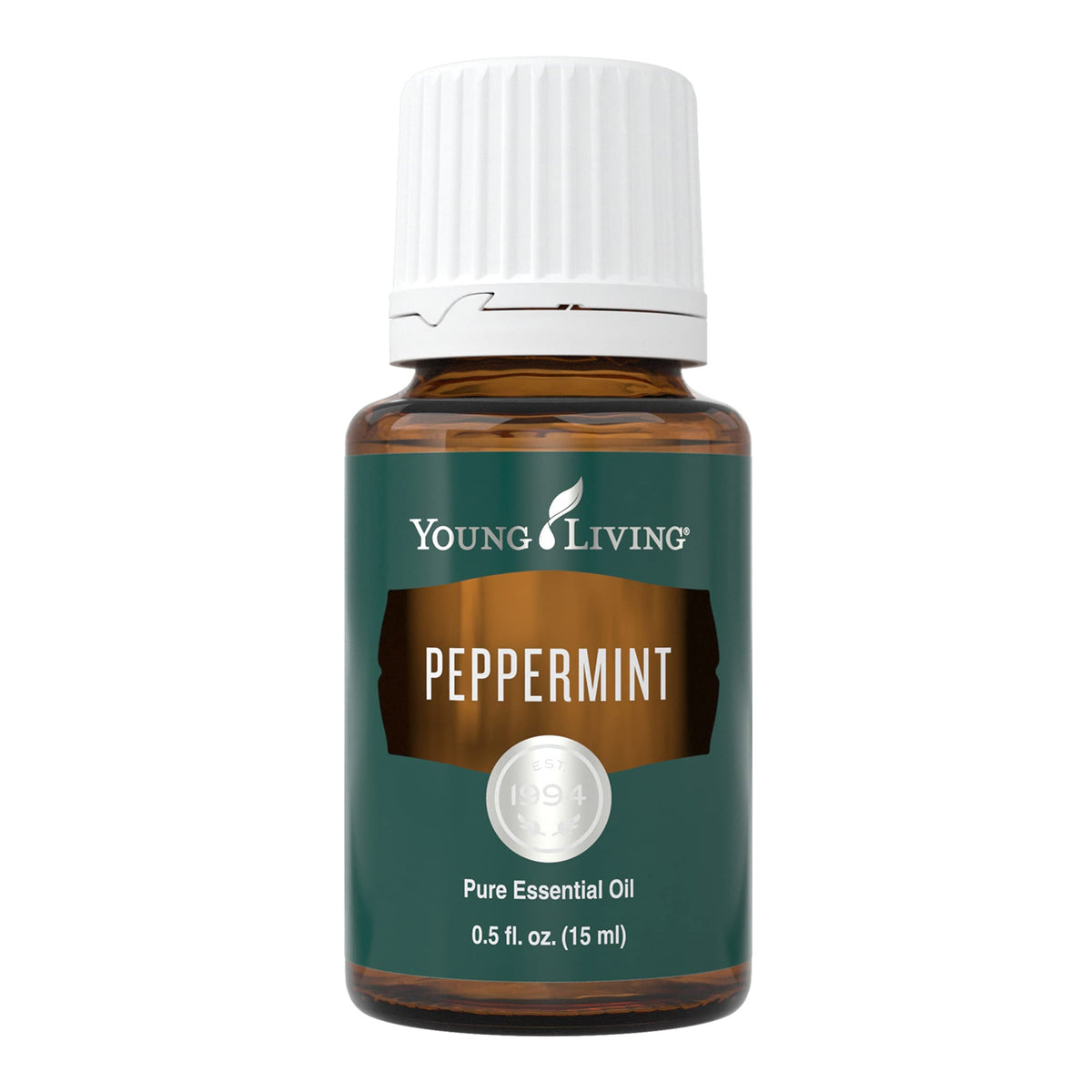 Young Living Peppermint Oil bottle ready for diffusion and aroma.