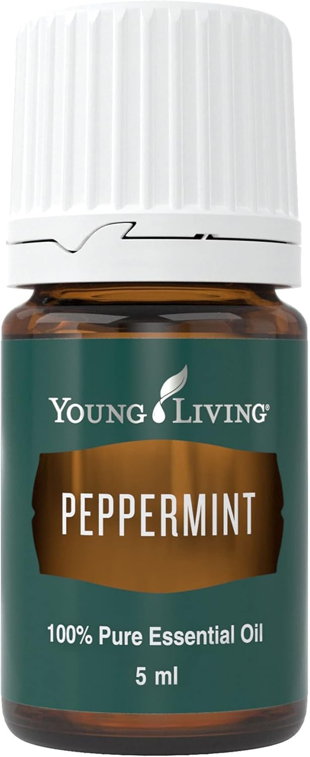Young Living Peppermint Oil bottle with fresh aroma and purity