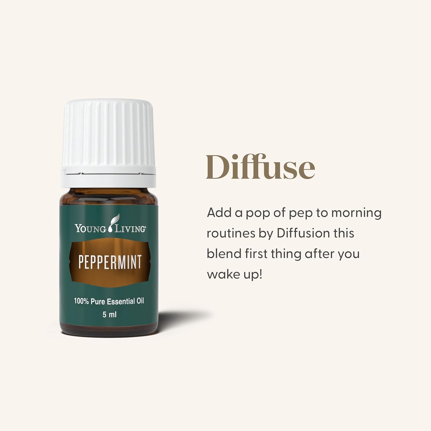 Topical peppermint oil application with cooling sensation