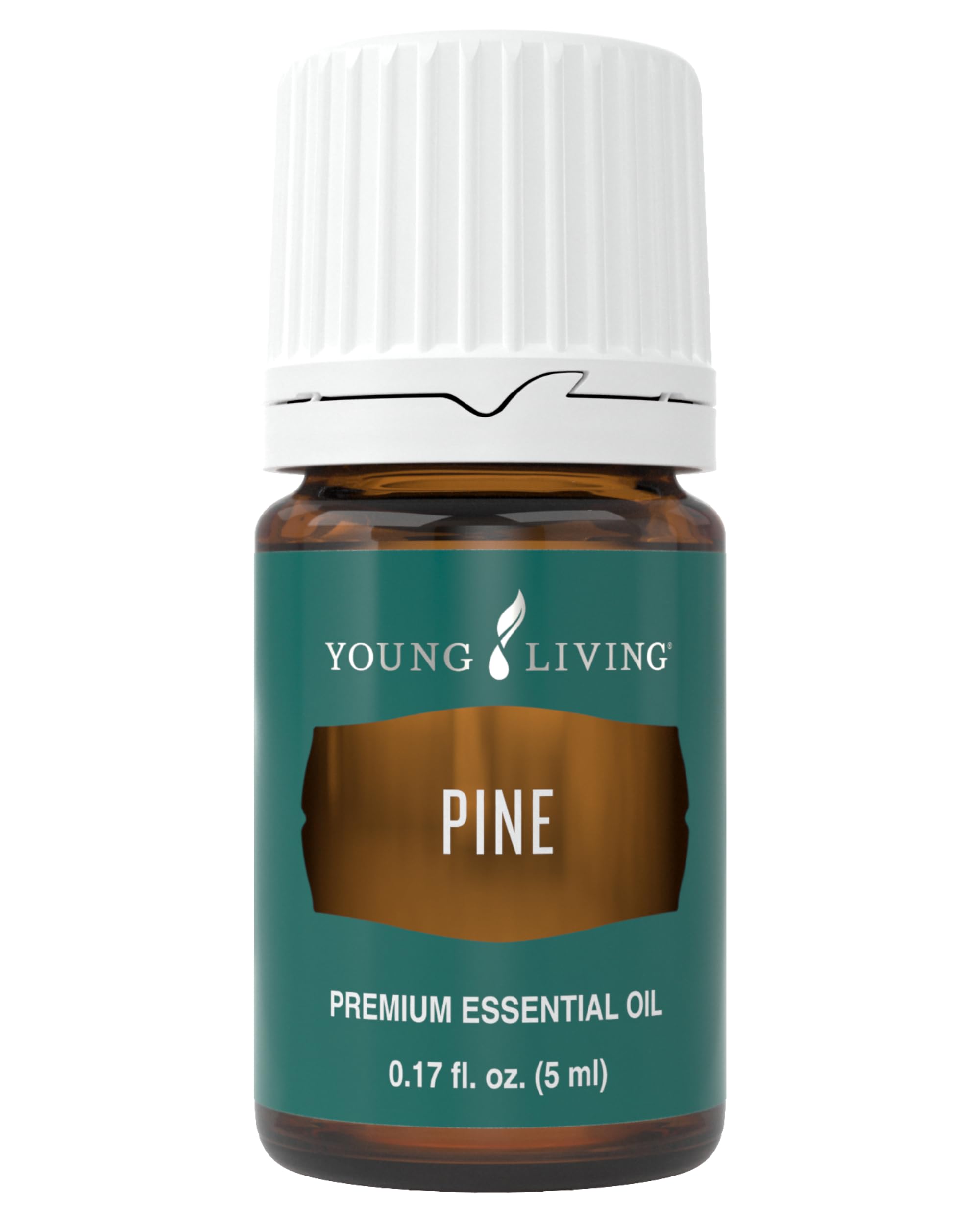 Young Living Pine essential oil bottle showcasing purity for diffusers and spaces.