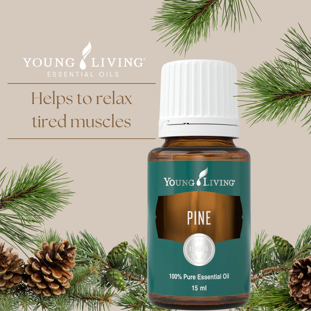 Young Living Pine Essential Oil dropper ready for dilution and application.