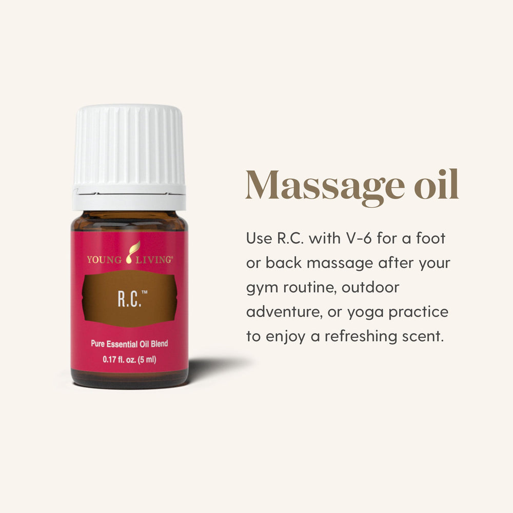 Young Living RC blend packaging and label highlighting purity and quality
