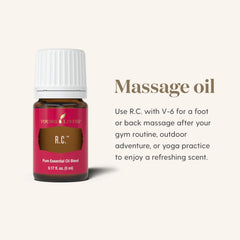 Young Living RC menthol cooling note for a cool breathing feel.