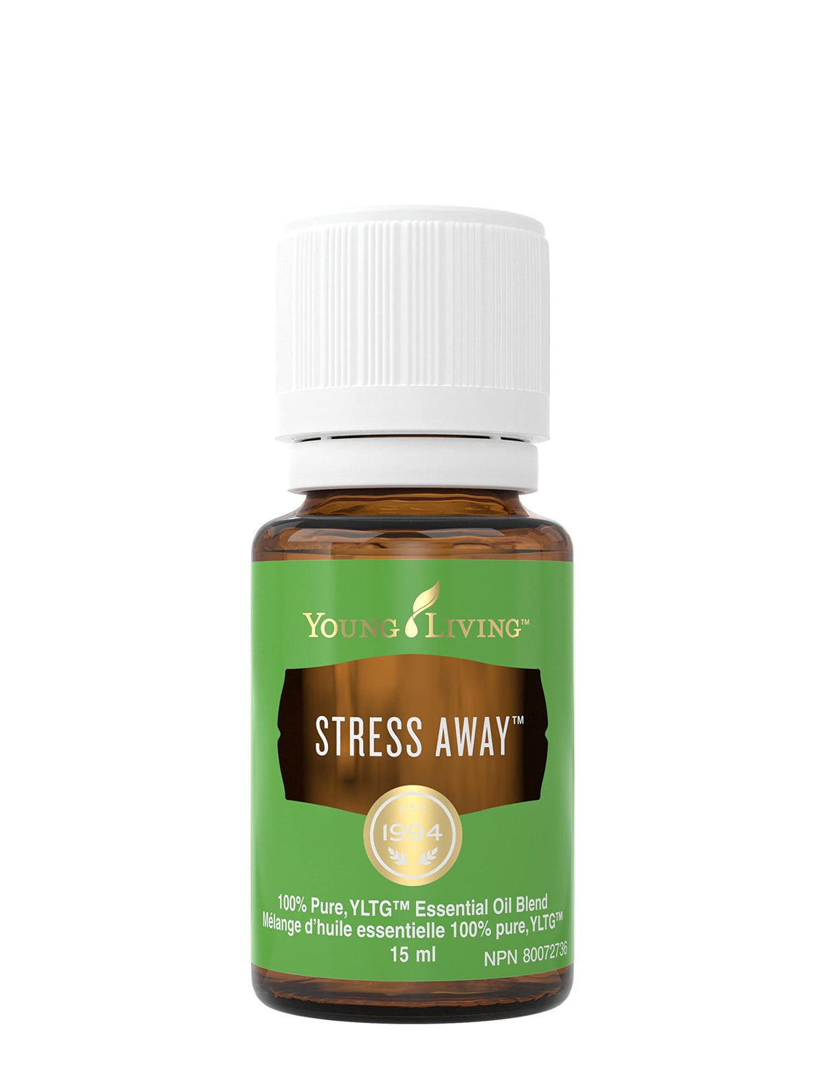 Young Living Stress Away bottle pour for a calming aroma.