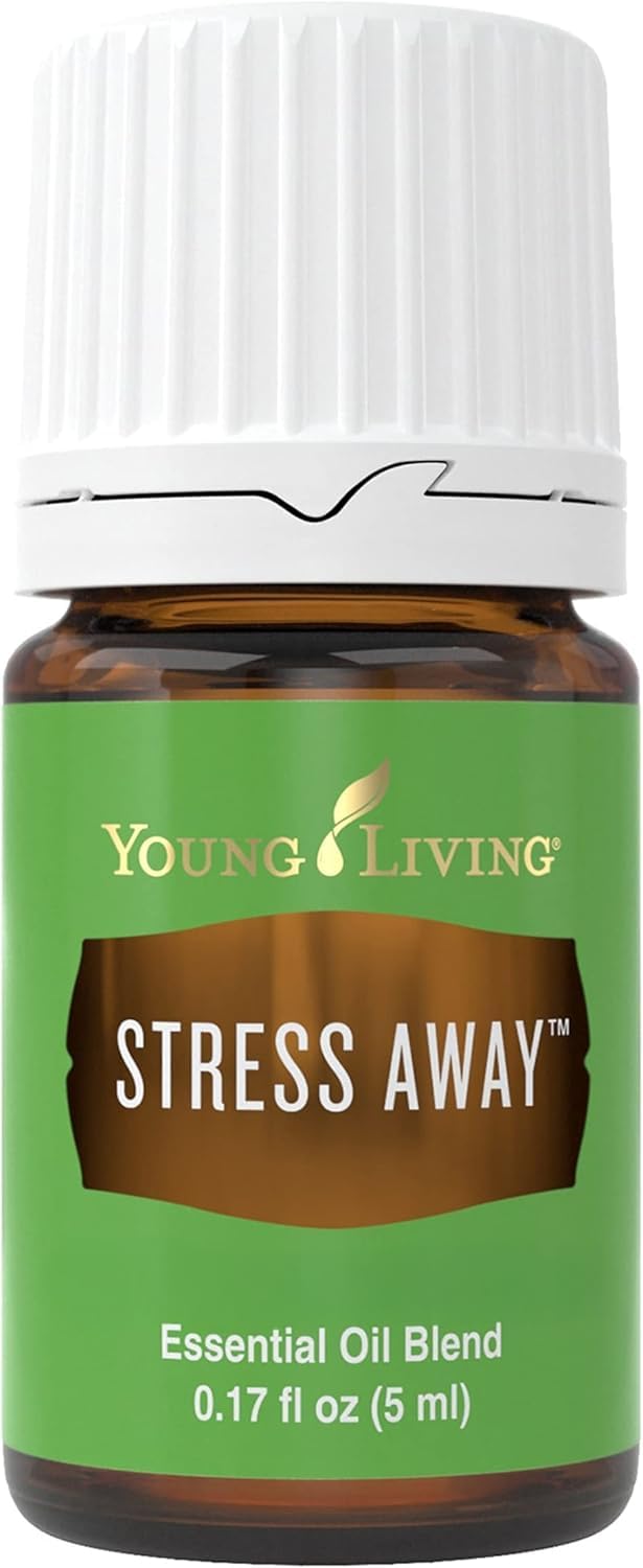 Young Living Stress Away bottle for convenient calming rituals and on-the-go relaxation.