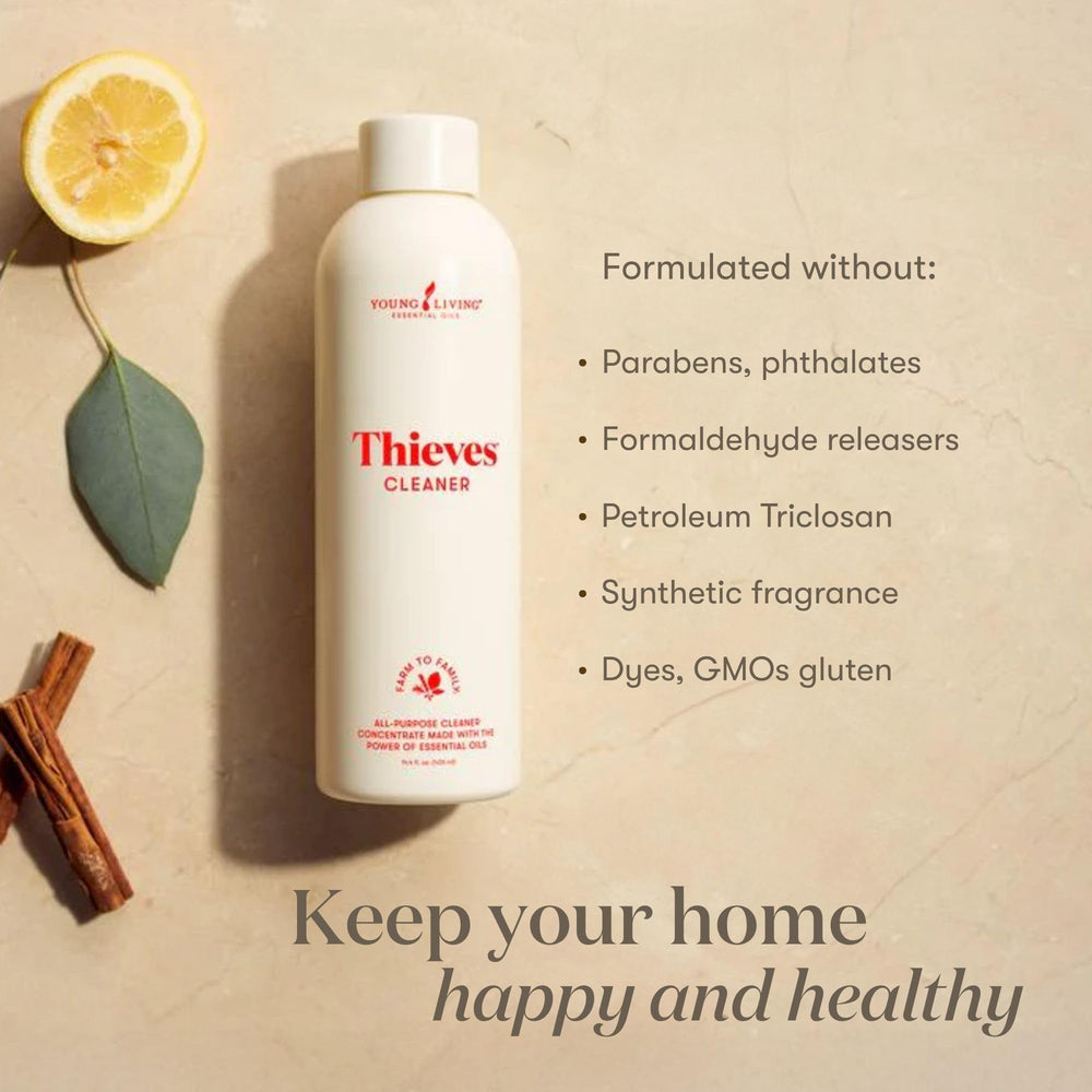 YOUNG LIVING Thieves Cleaner floor cleaning leaves surface residue-free