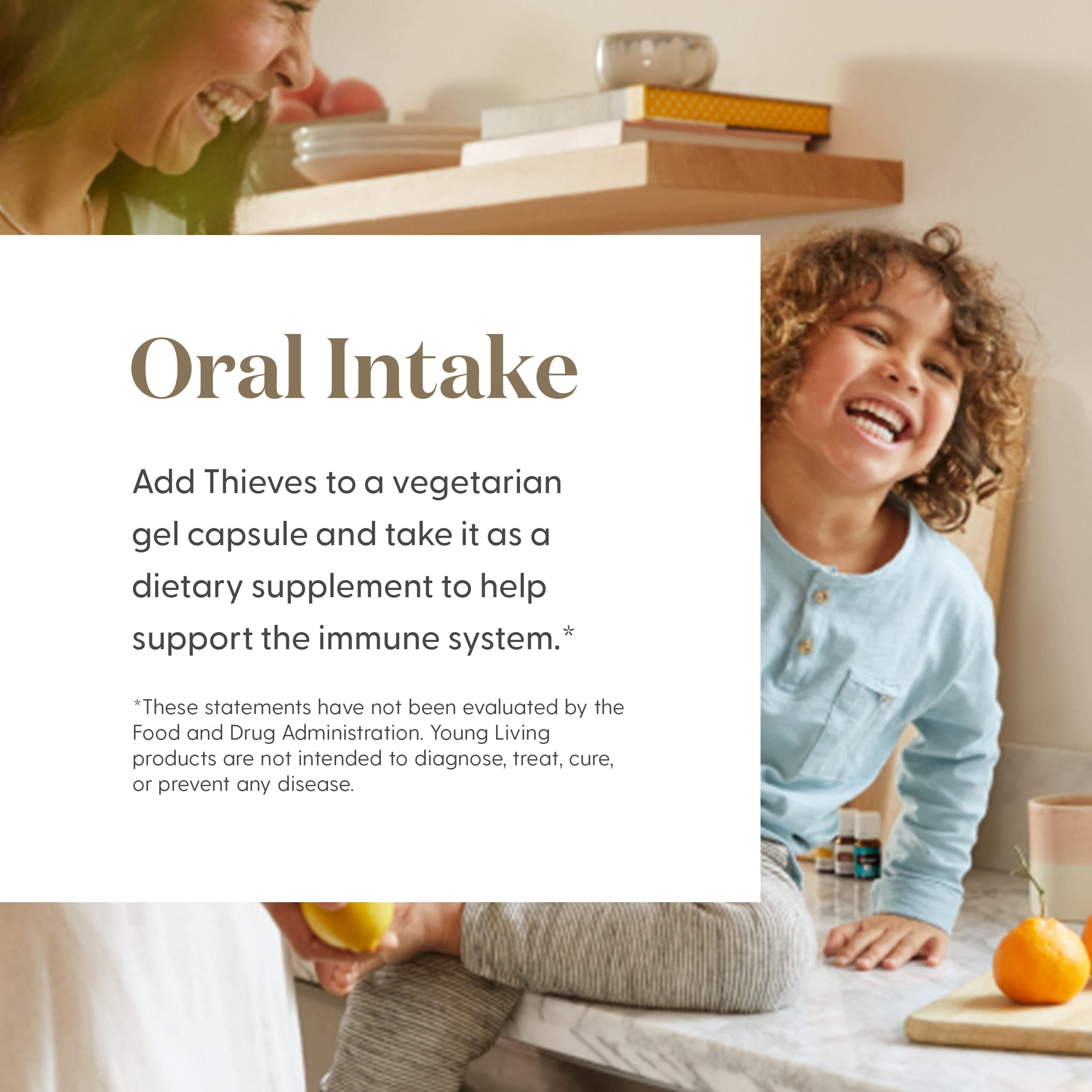 Young Living Thieves Vitality enhances home ambiance with warm spice notes