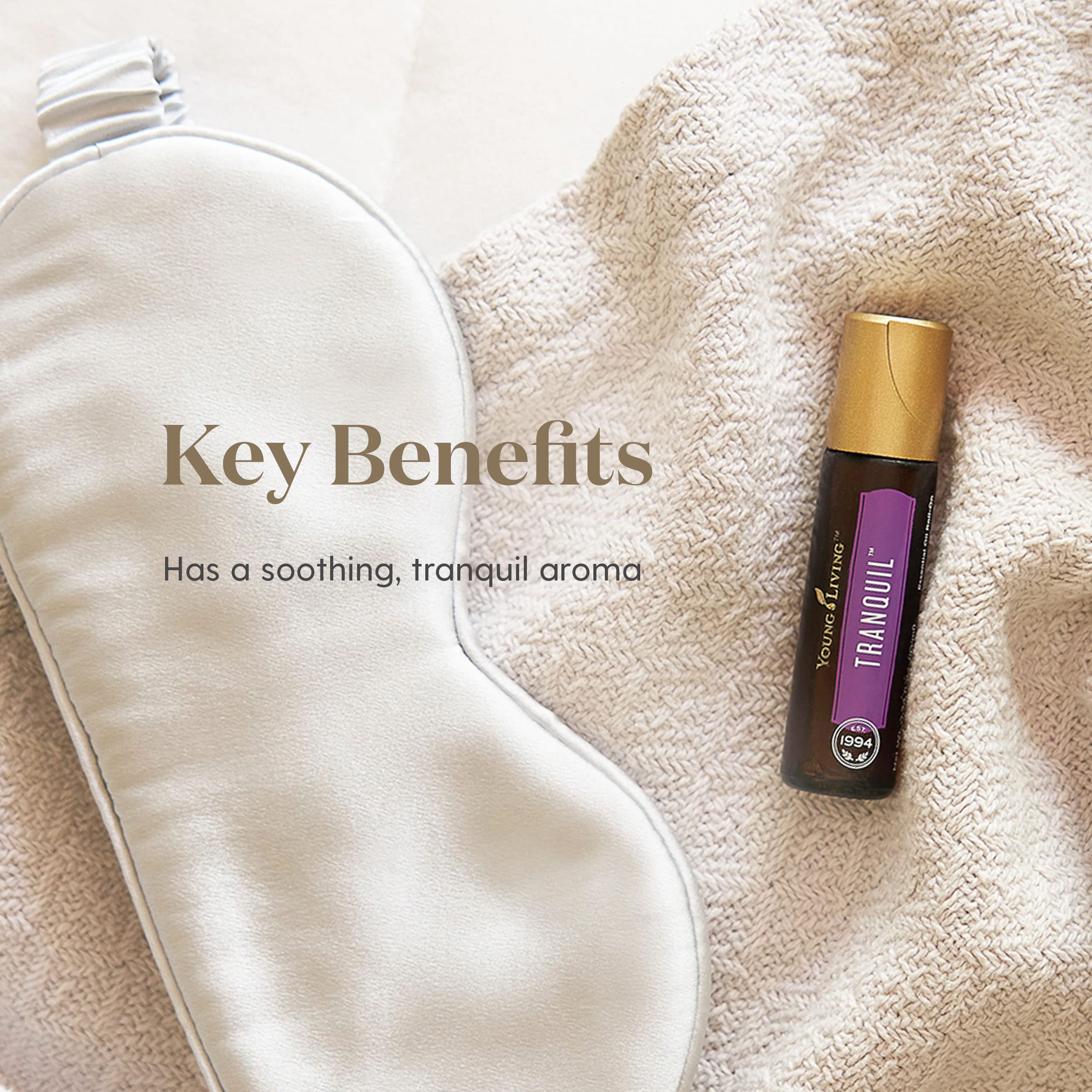 Young Living Tranquil Roll-On application on wrist for quick grounding.