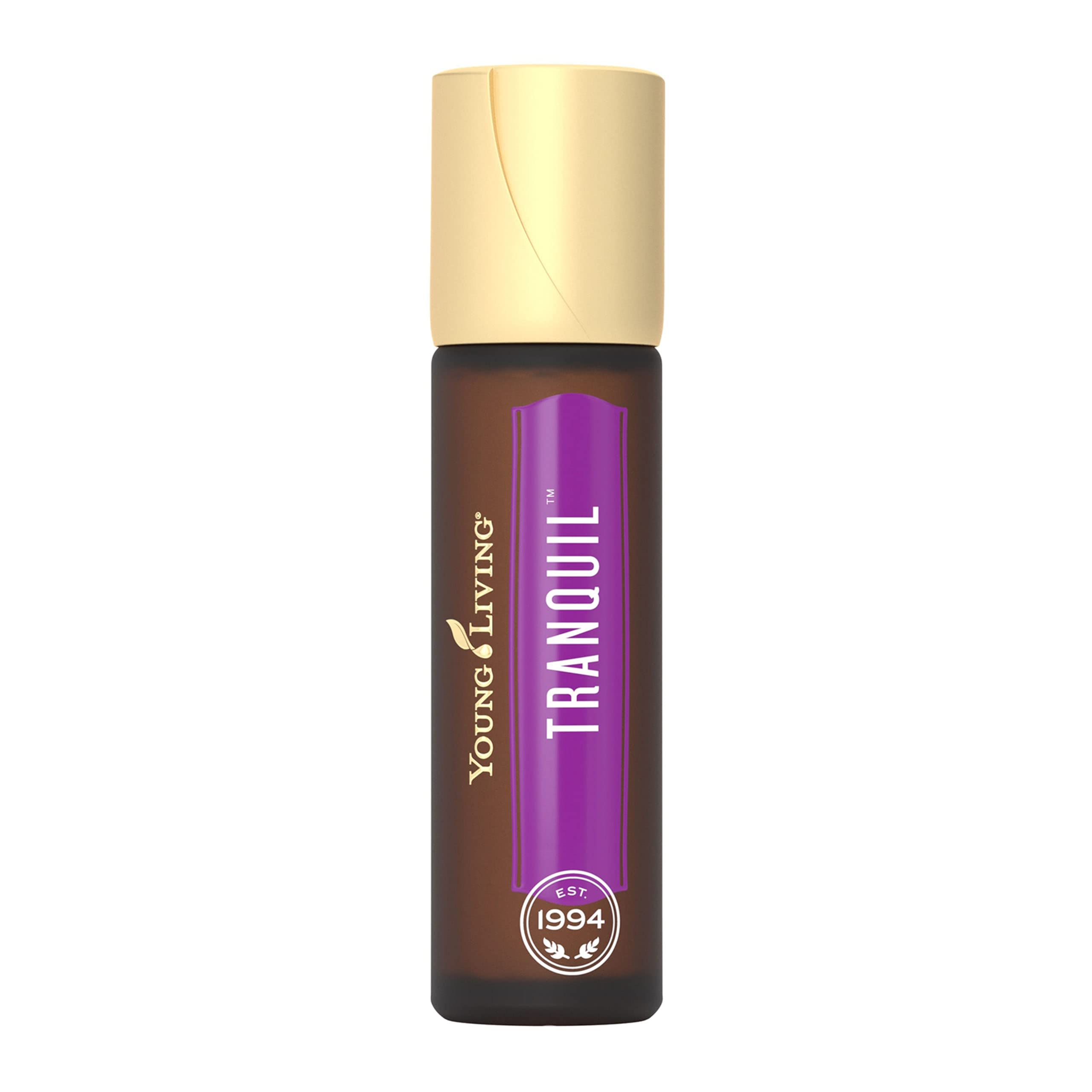 Young Living Tranquil Roll-On bottle front view promotes calm and easy access.