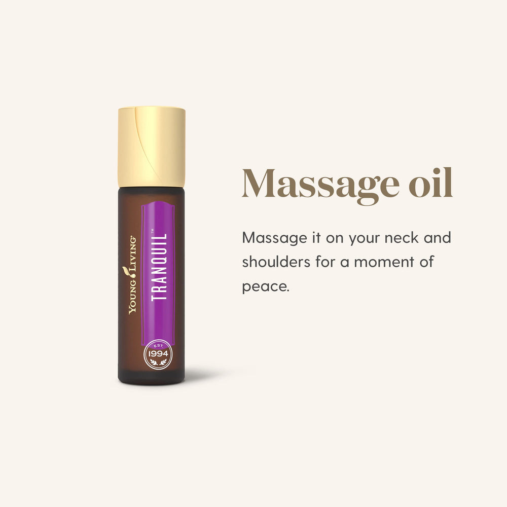 Young Living Tranquil Roll-On packaging box showcasing easy-to-use serenity.