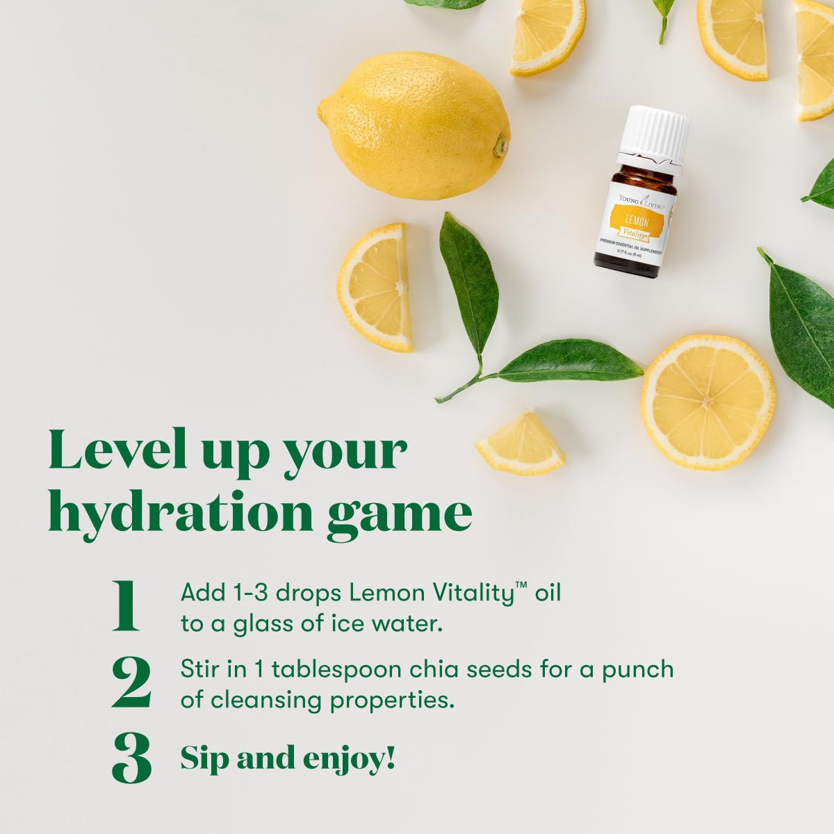 Young Living Vitality Lemon drops on spoon suggest baking and desserts.