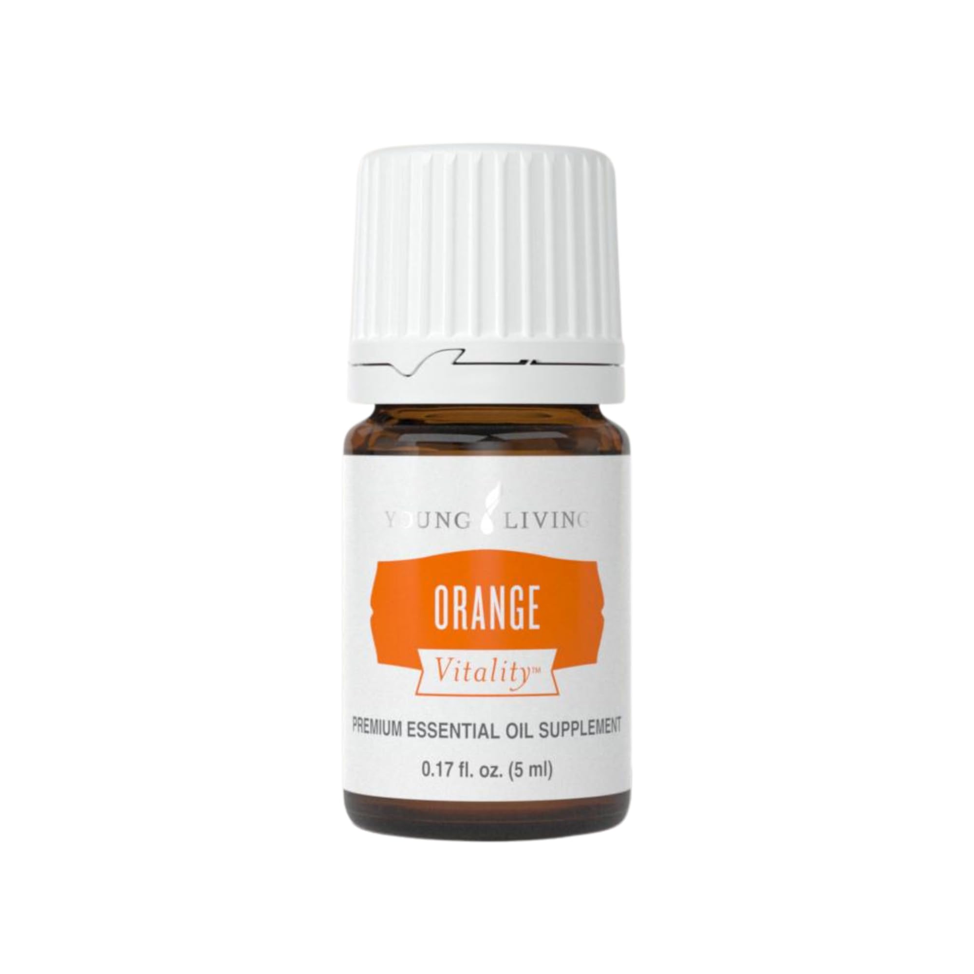 Young Living Vitality Orange Essential Oil bottle with 5ml, delivering pure citrus aroma for culinary use.