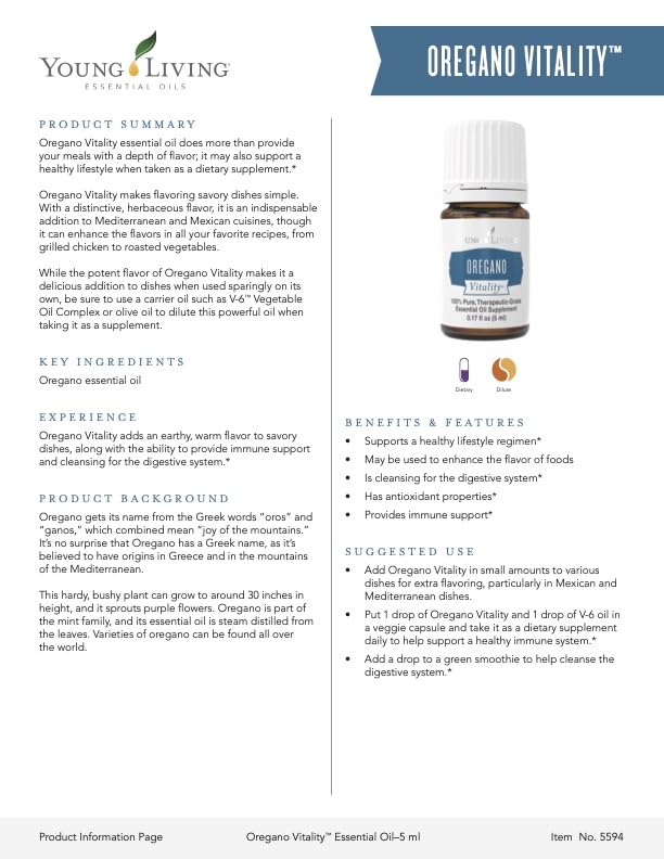 Young Living Vitality Oregano Oil in the spice rack for soups and marinades.