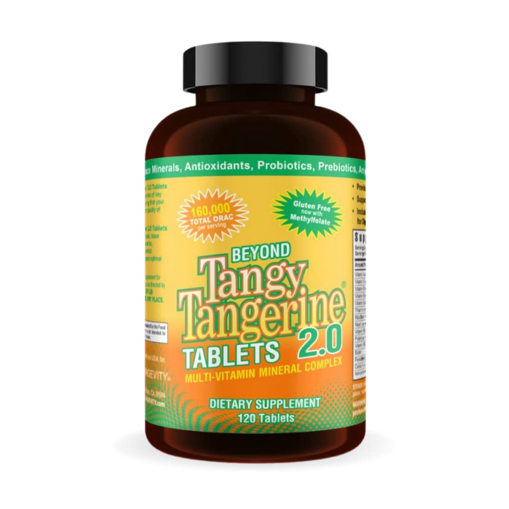 Youngevity Beyond Tangy Tangerine 2.0 bottle front with bright packaging for daily use
