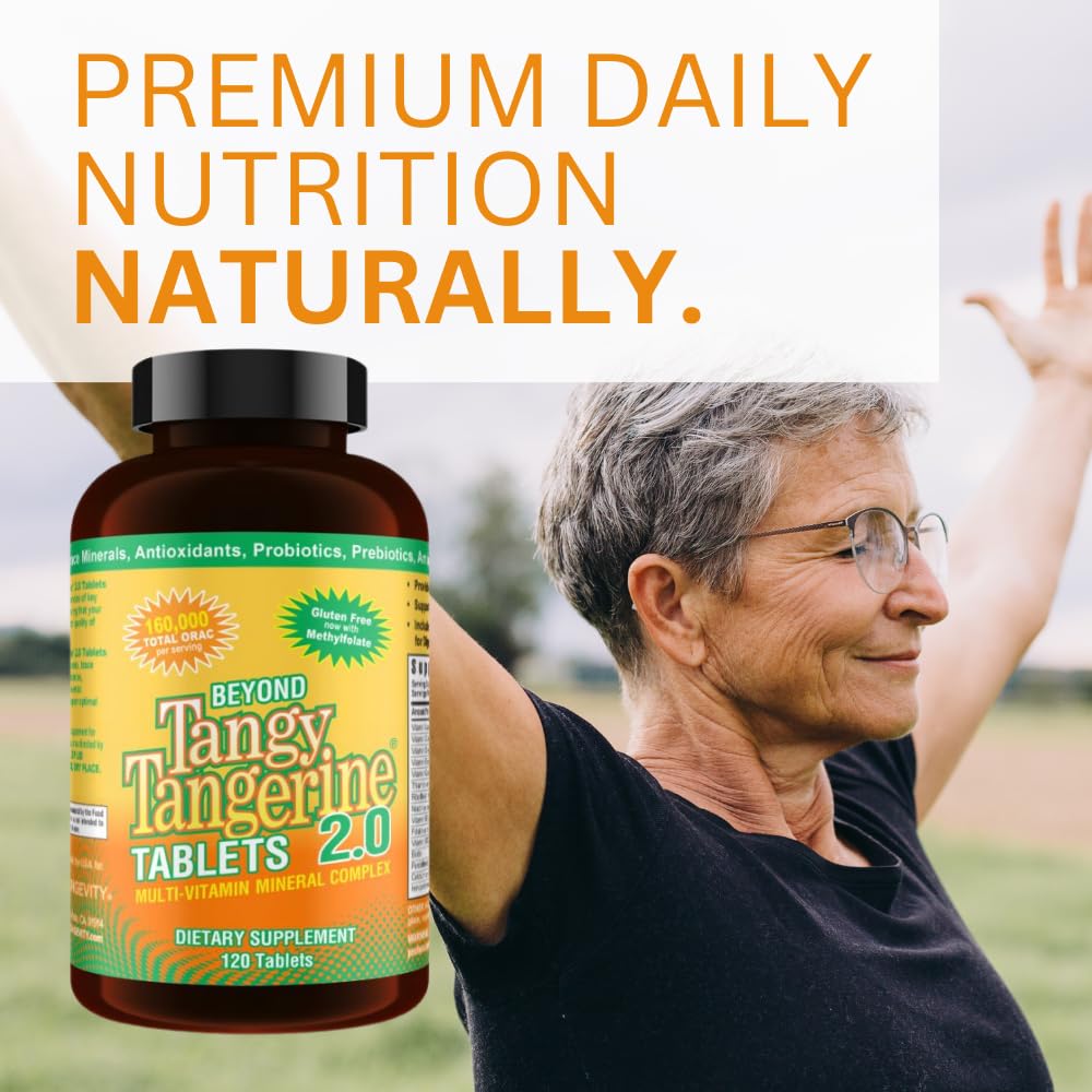 Youngevity Beyond Tangy Tangerine 2.0 label details highlighting natural ingredients