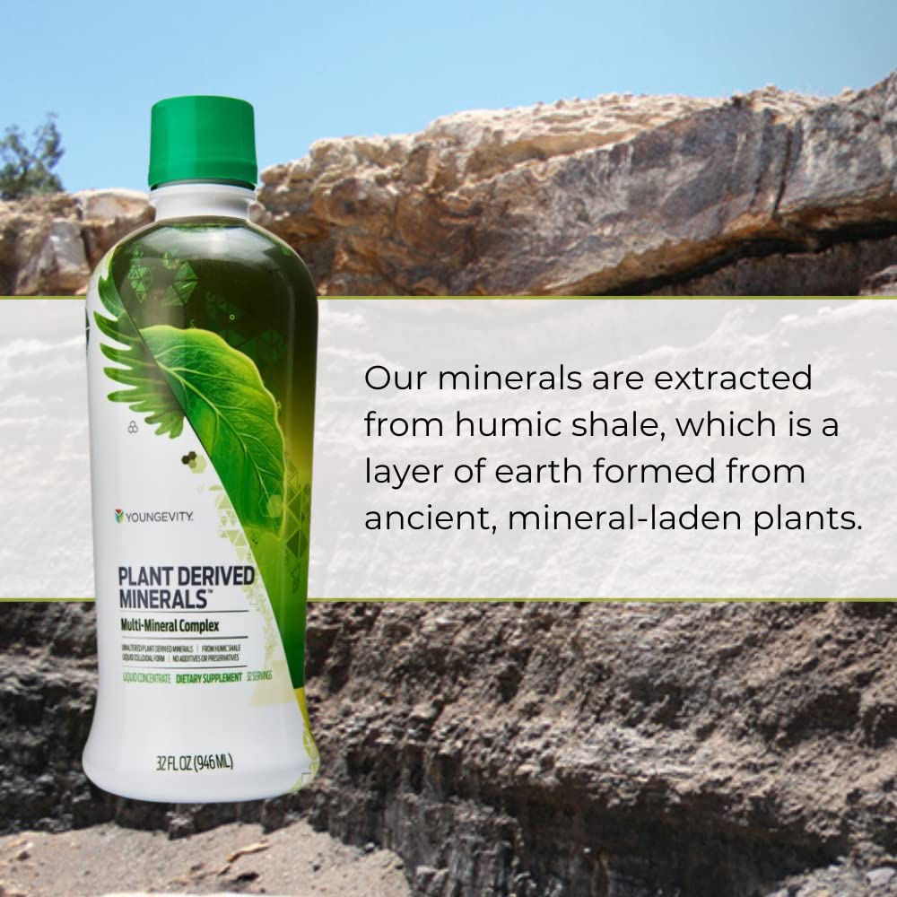 Youngevity packaging shows mineral details for informed daily use.