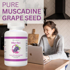 Capsules image illustrating easy, non-GMO daily supplementation with heart and skin-friendly nutrients