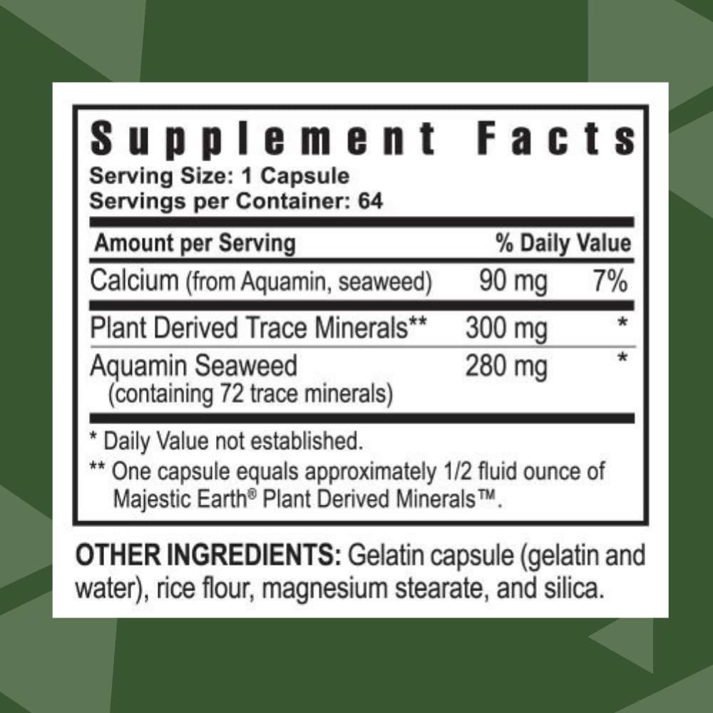 Youngevity Ultimate Mineral Caps label close-up highlighting essential minerals.