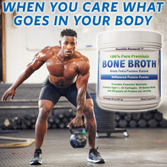 younglo research bone broth powder close-up reveals fine, dissolvable texture for quick mixes
