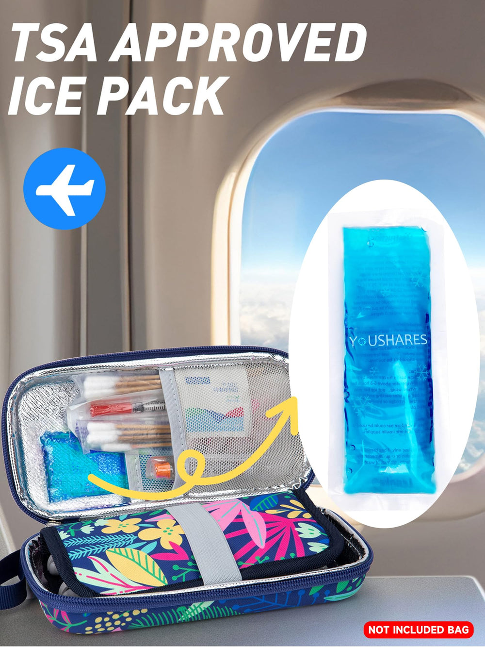 YOUSHARES caja-viaje-insulina-frio, mantiene tus suministros frescos.