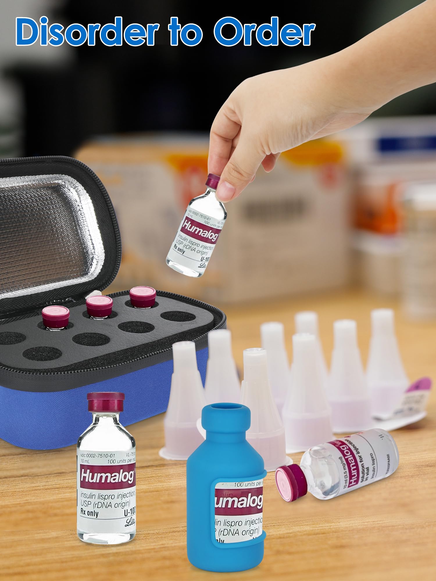 YOUSHARES estuche duradero para insulina de 10 ml, ideal para almacenamiento seguro.