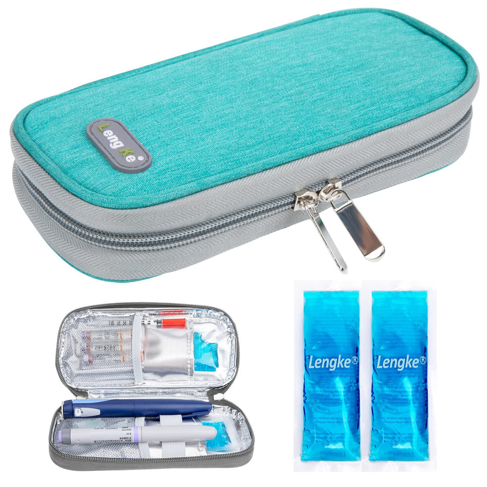 YOUSHARES estuche frio para insulina exterior, ideal para viajes y almacenamiento seguro.