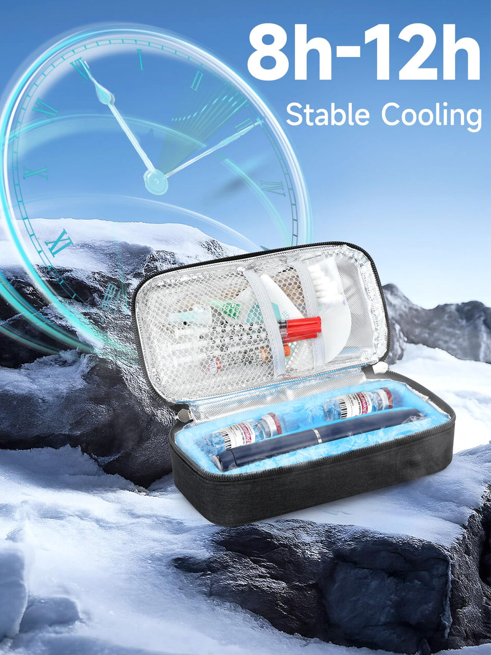 YOUSHARES insulin case compact design fits in luggage