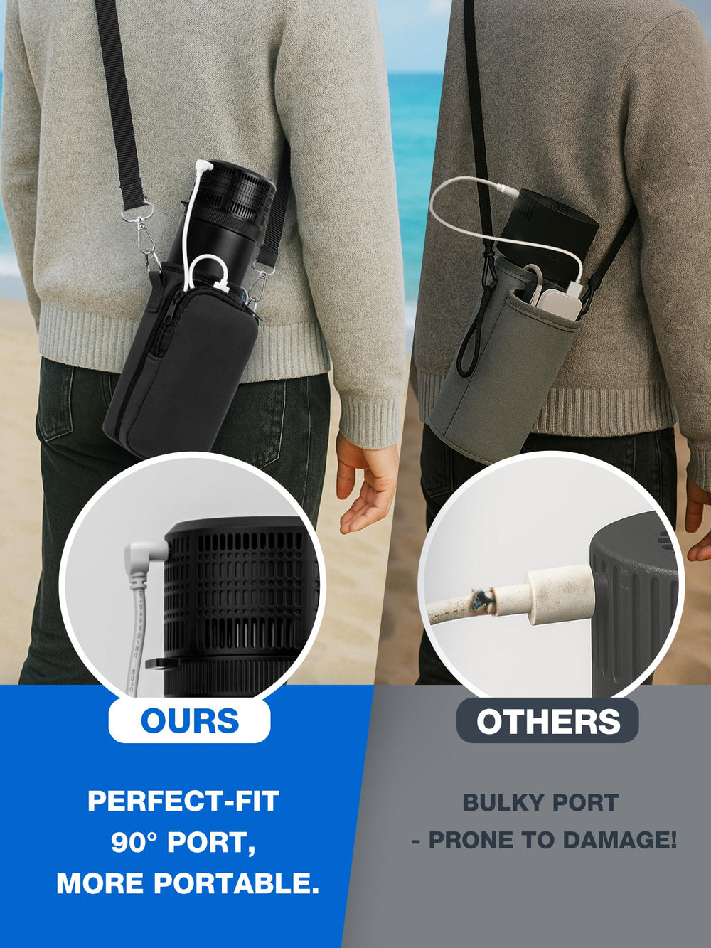YOUSHARES smart chiller with display shown inside the case for monitoring.