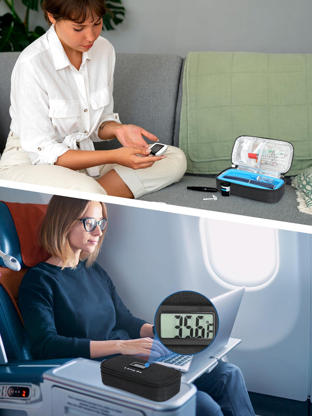 TSA‑approved YOUSHARES travel case at security checkpoint